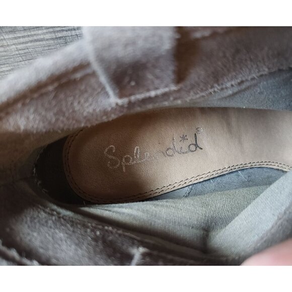 Splendid Lakota Western High-Heel Suede Booties Size Women's 9.5 Grey Ankle Boot - Picture 2 of 12